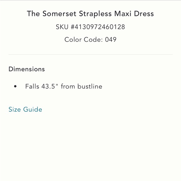 The Somerset Strapless Maxi Dress - Picture 9 of 9